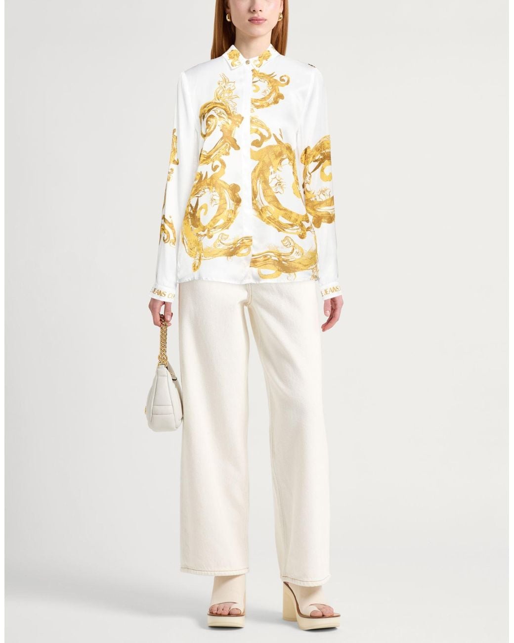 Versace Jeans Couture Metallic Shirt Viscose