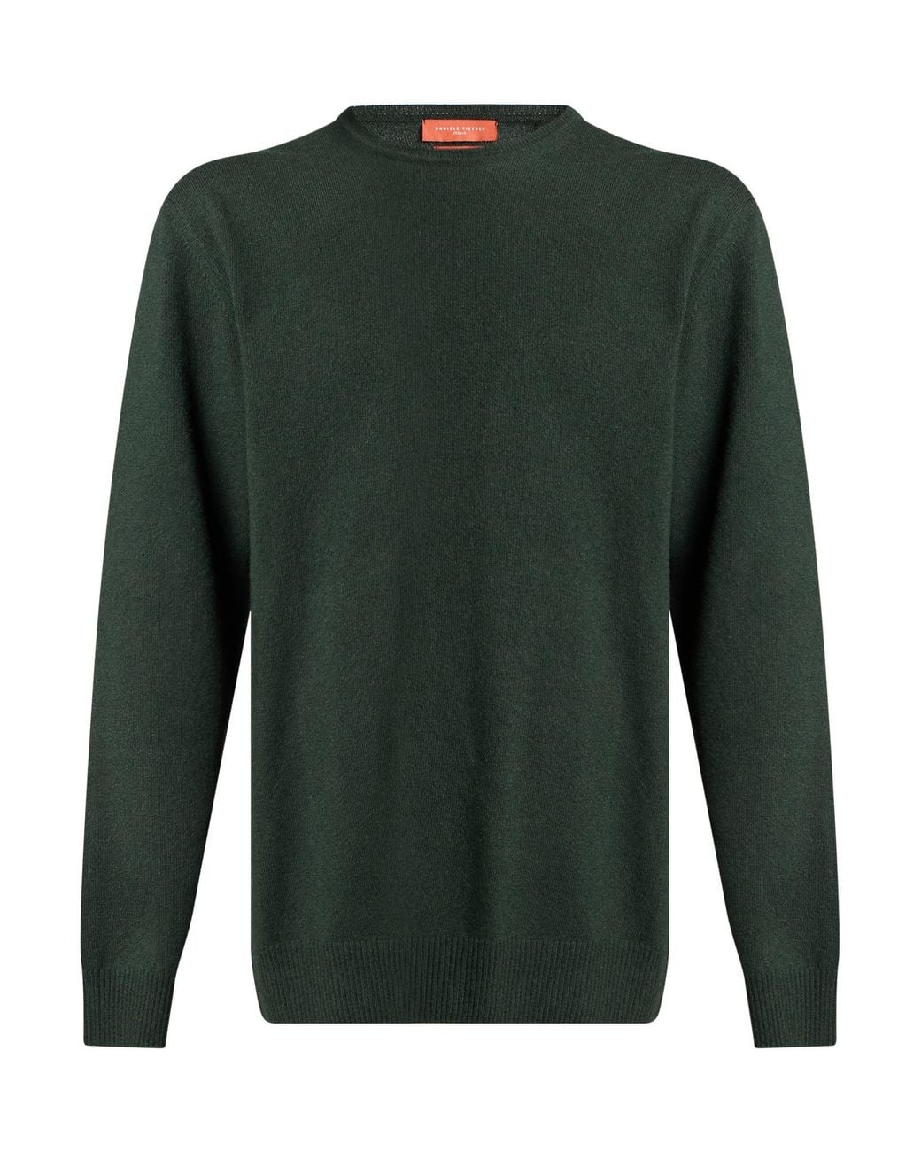 Daniele Fiesoli Green Sweater Merino Wool, Cashmere for men