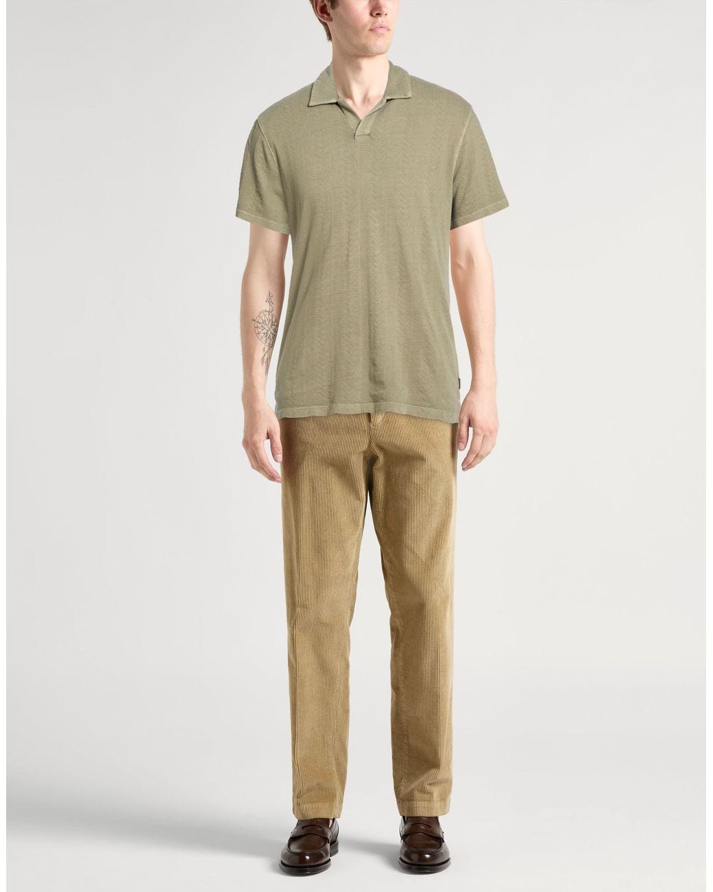 John Varvatos Green Polo Shirt Organic Cotton for men