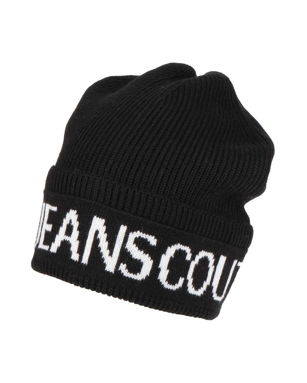 Versace Jeans Couture Black Hat Acrylic, Wool