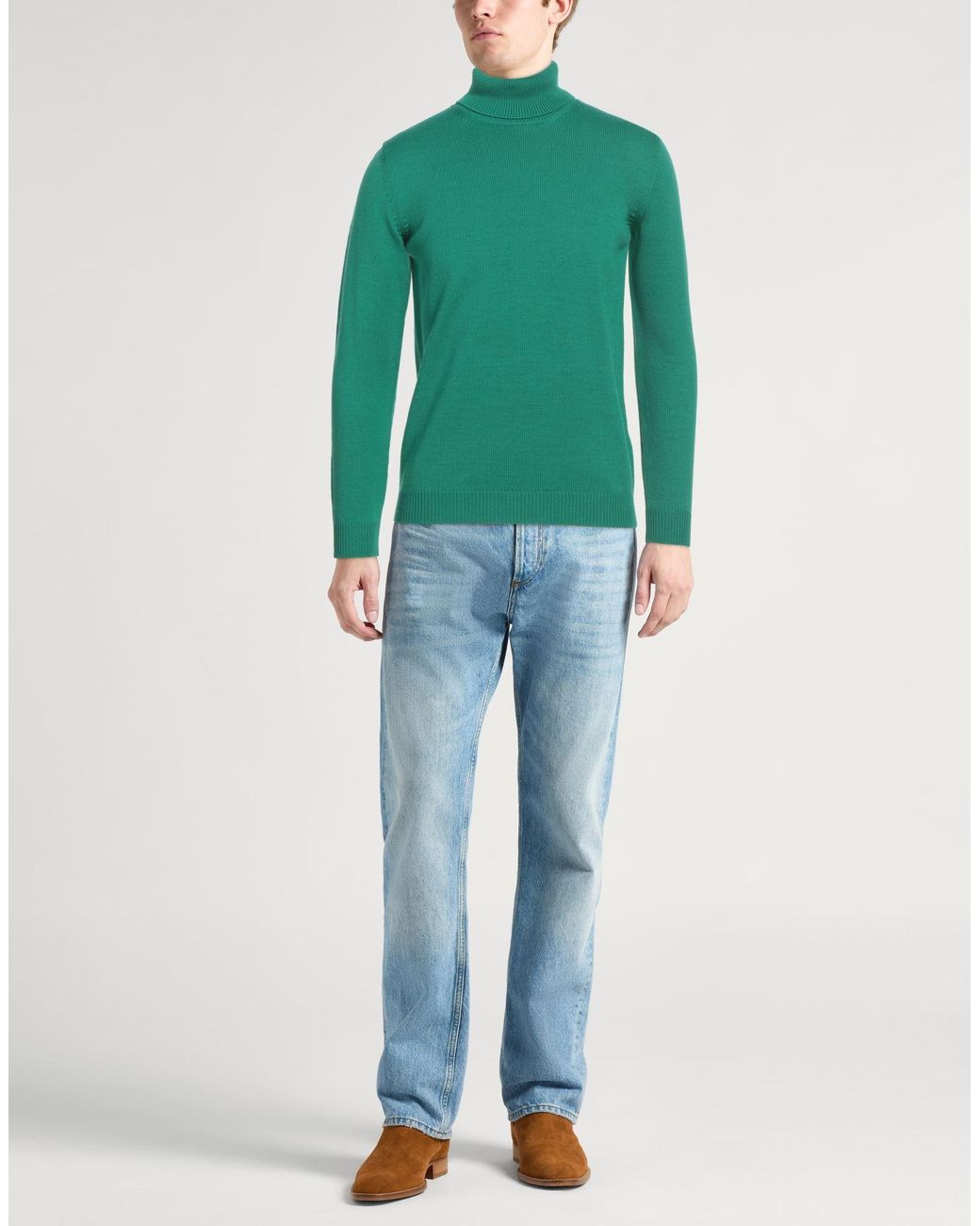 Roberto Collina Green Turtleneck for men