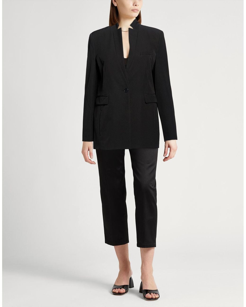 Liu Jo Black Blazer Polyester, Elastane