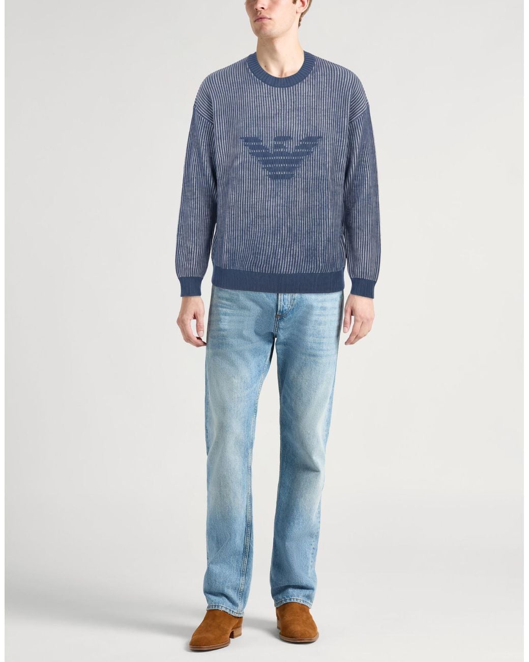 Emporio Armani Blue Sweaters for men