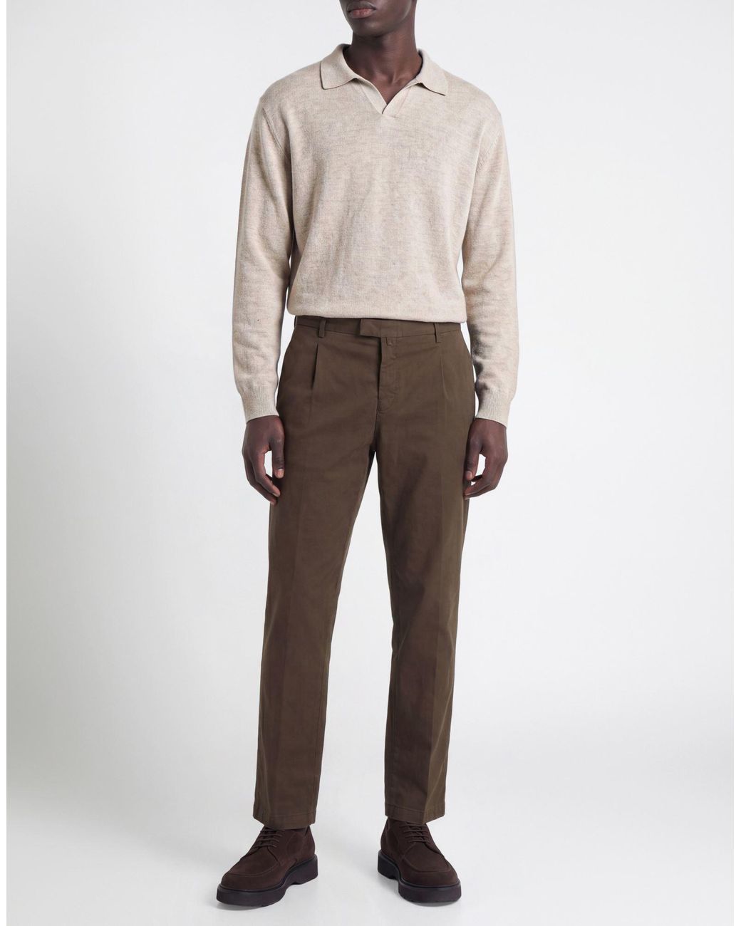 Briglia 1949 Brown Pants Cotton, Elastane for men