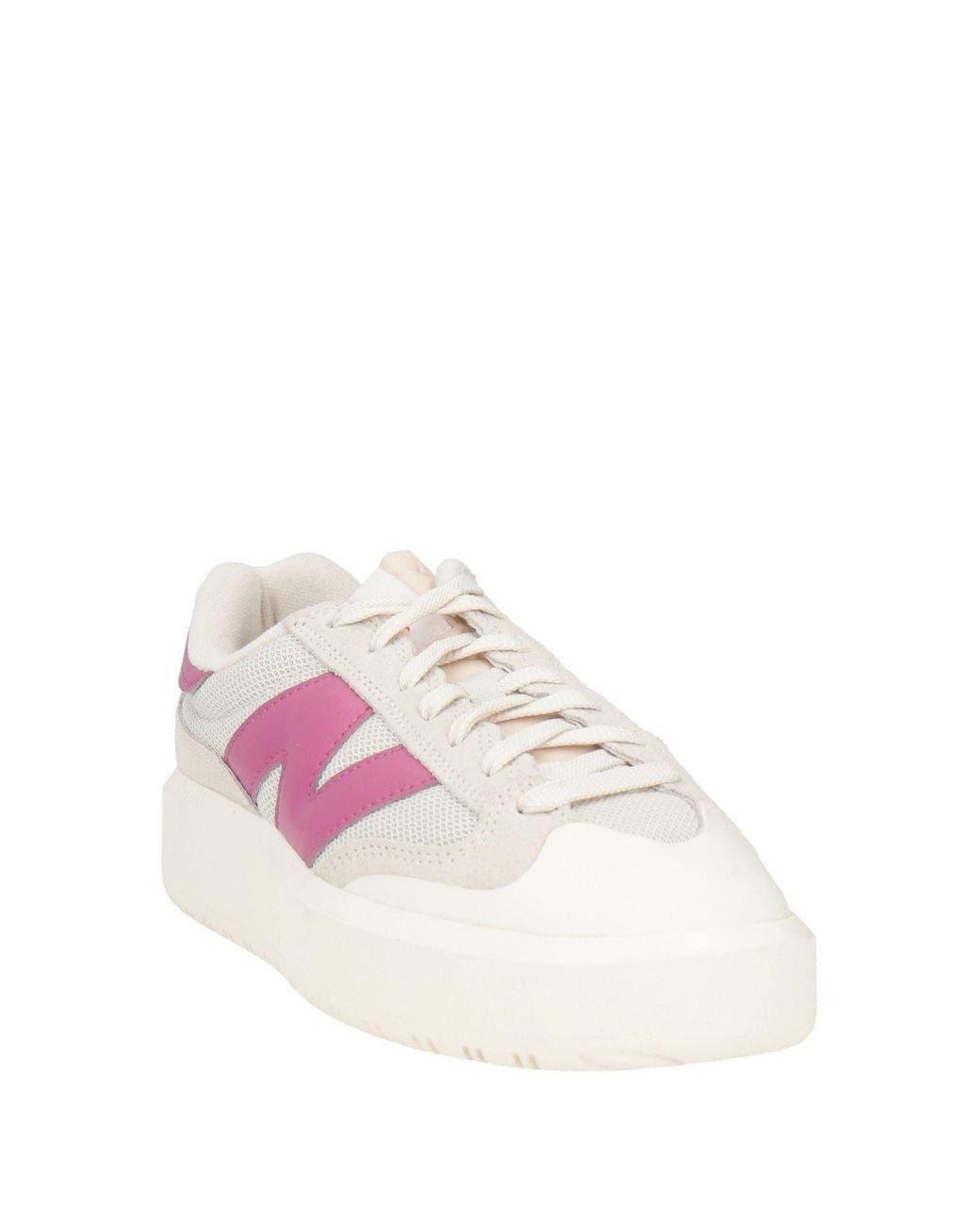 New Balance Pink Sneakers Leather, Textile Fibers