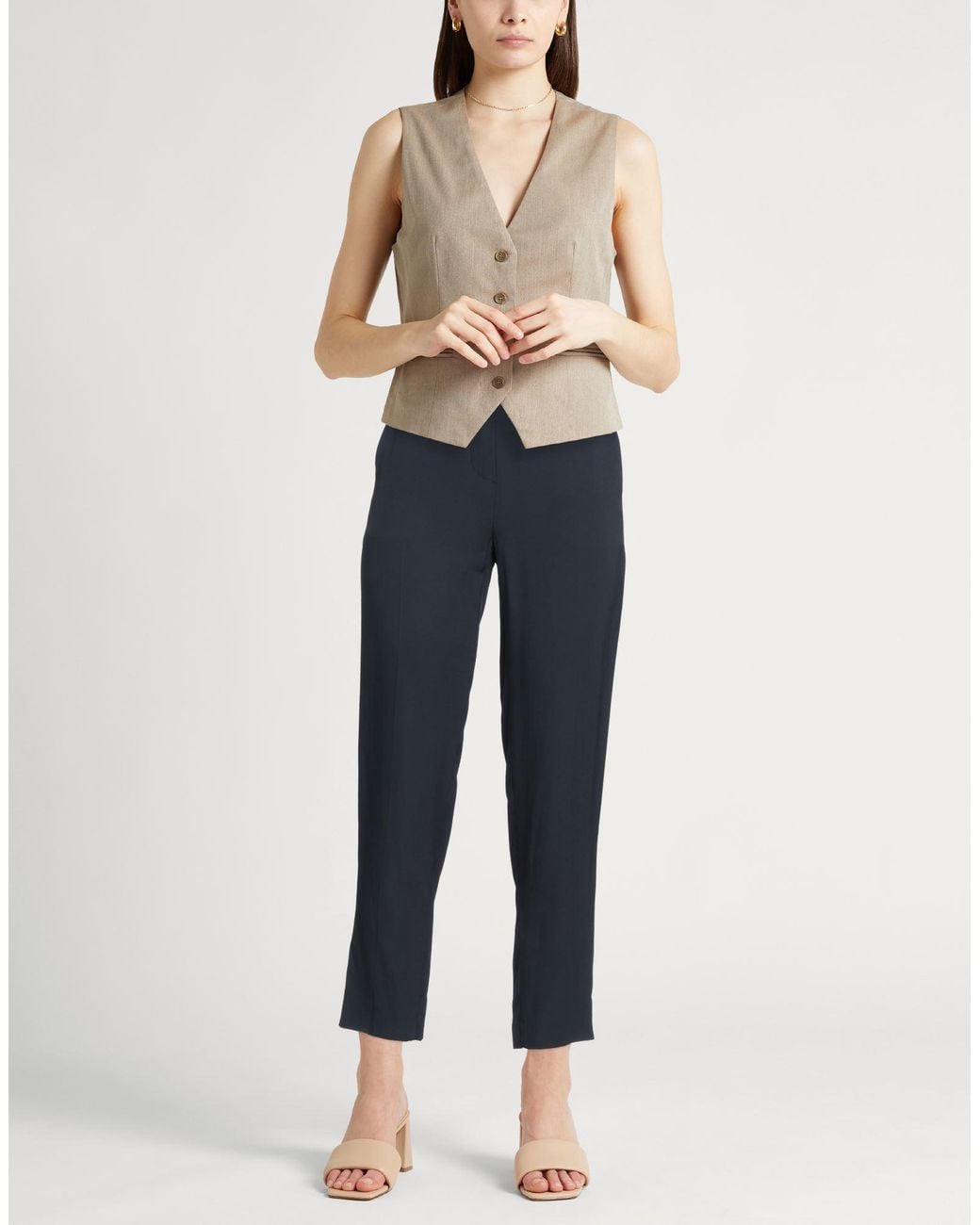 ESCADA Blue Pants Viscose, Elastane