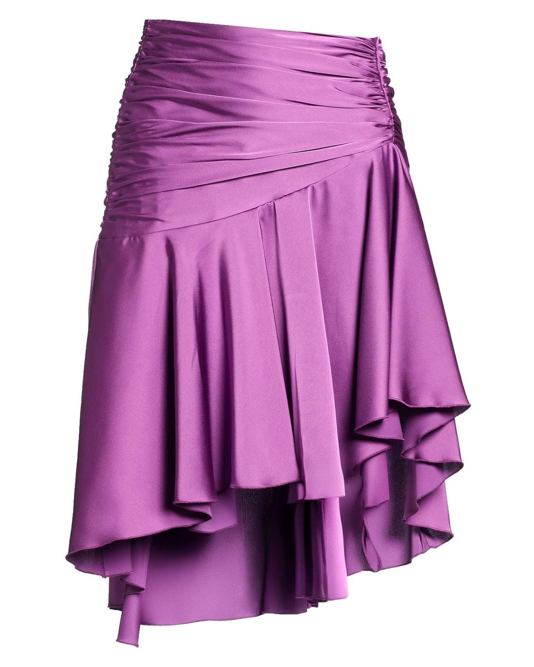 W Les Femmes By Babylon Purple Midi Skirt Polyamide