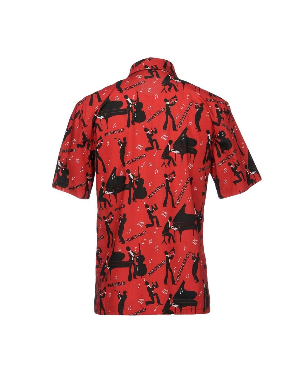 Dolce & Gabbana Red Shirt Cotton, Silk for men