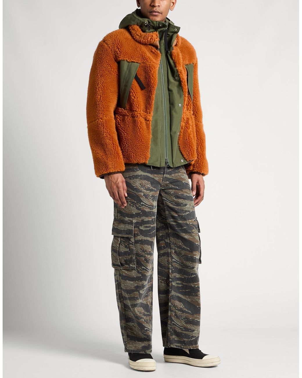 Sacai Brown Shearling & Teddy for men