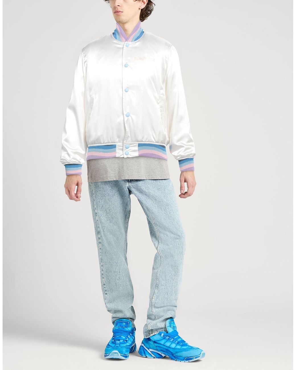 FAMILY FIRST White Jacket Polyester, Elastane for men