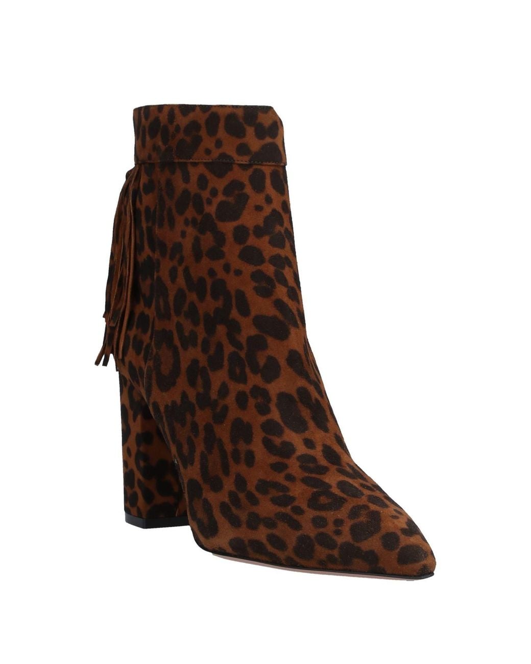 Aquazzura Brown Ankle Boots Soft Leather