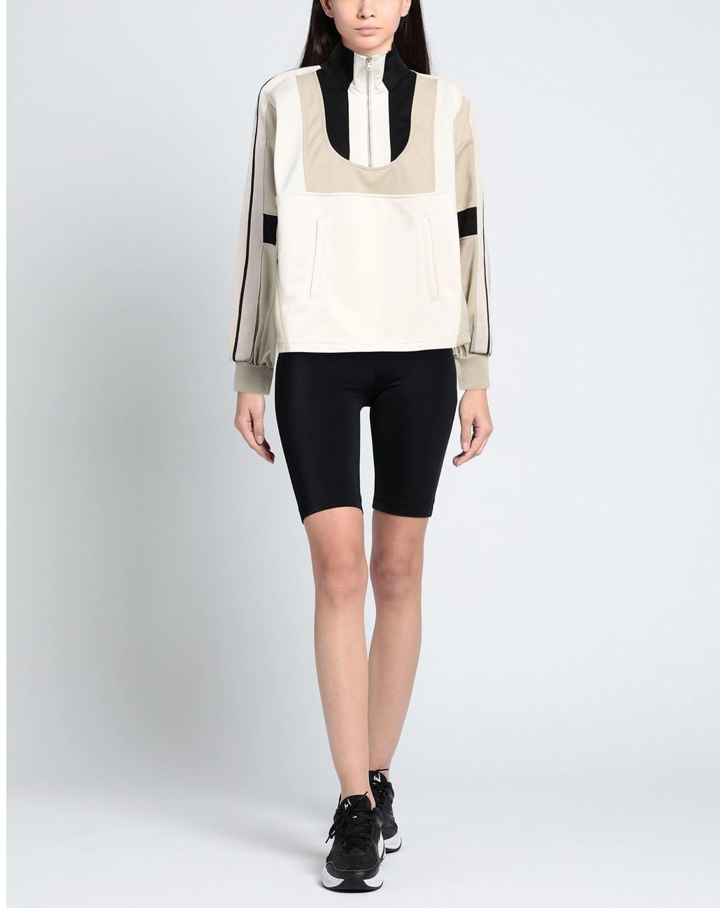Palm Angels White Cream Jacket Polyester, Elastane