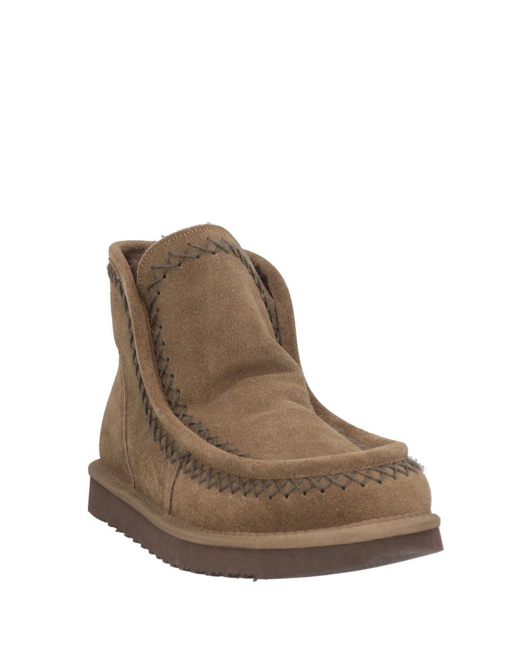 MOKI-B Brown Military Ankle Boots Leather