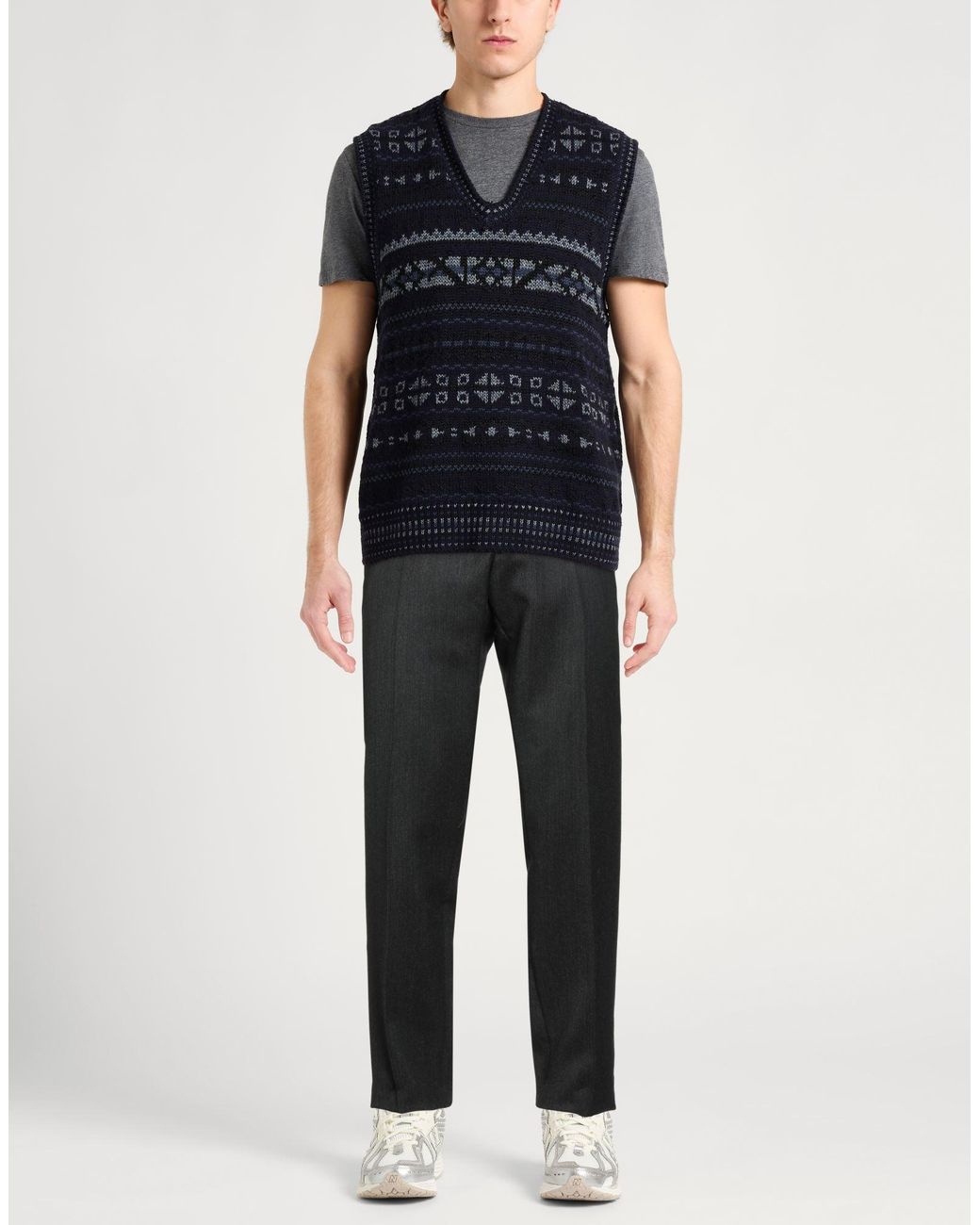 Tombolini Gray Pants Wool for men