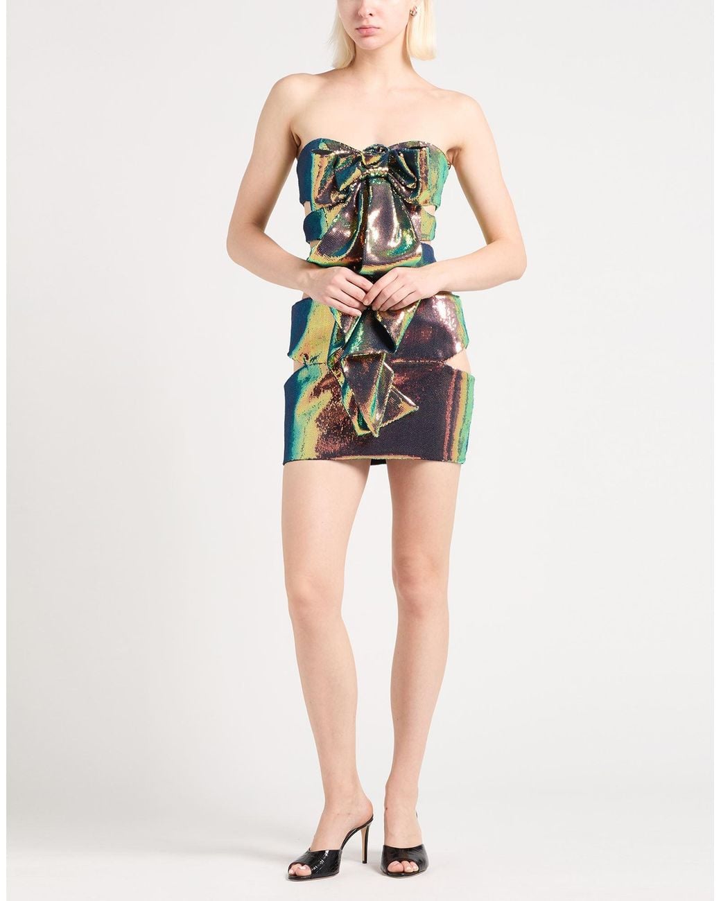 Alexandre Vauthier Blue Mini Dress Polyester