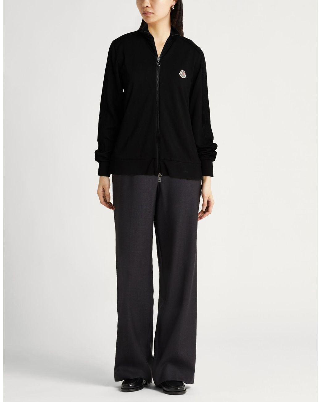 Moncler Black Sweatshirt Viscose, Polyamide, Elastane