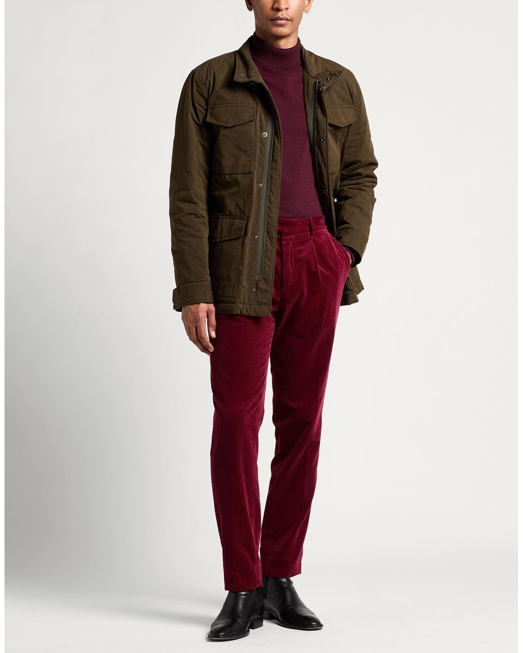 Brunello Cucinelli Red Pants Cotton for men
