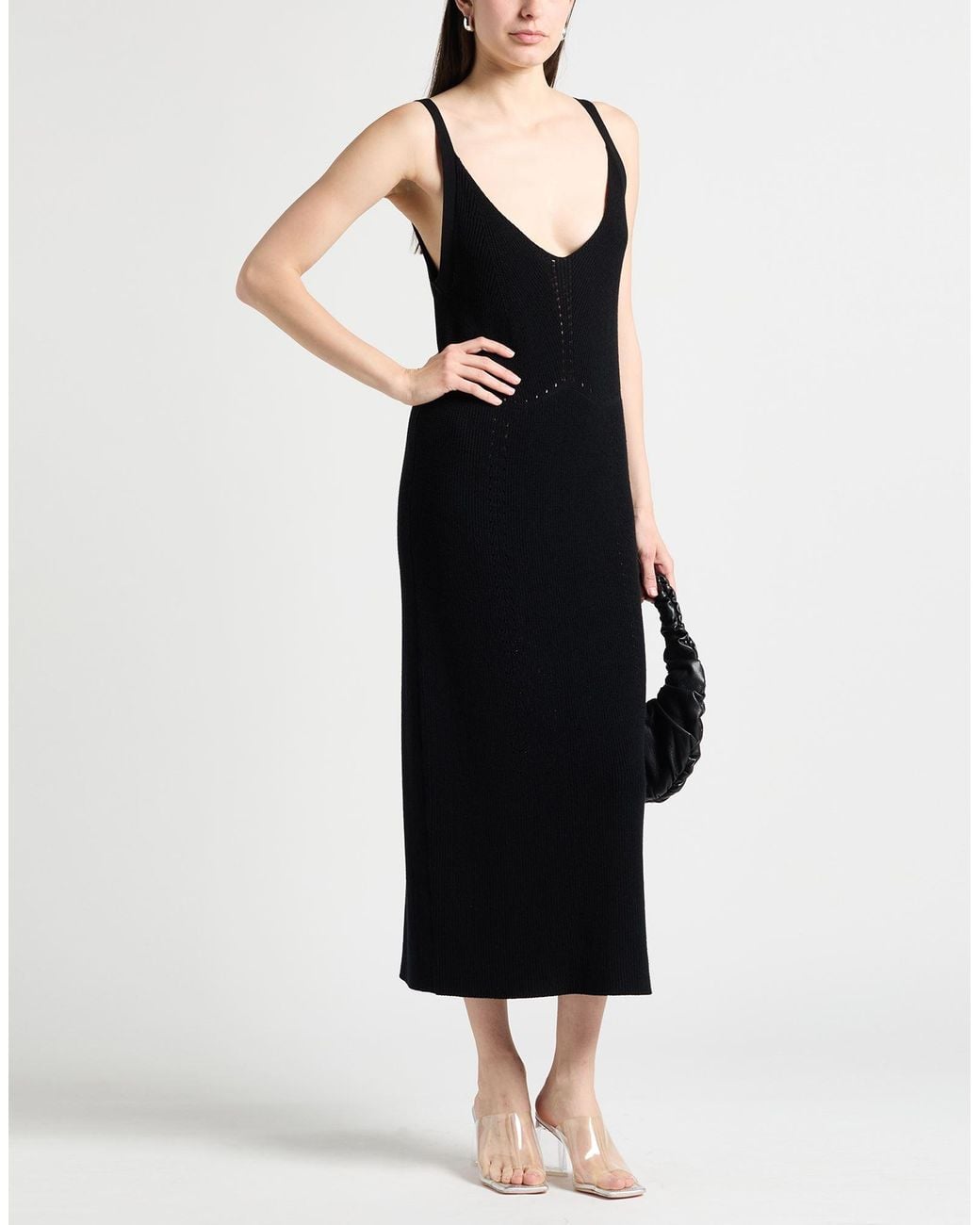 ARMANI EXCHANGE Black Midi Dress