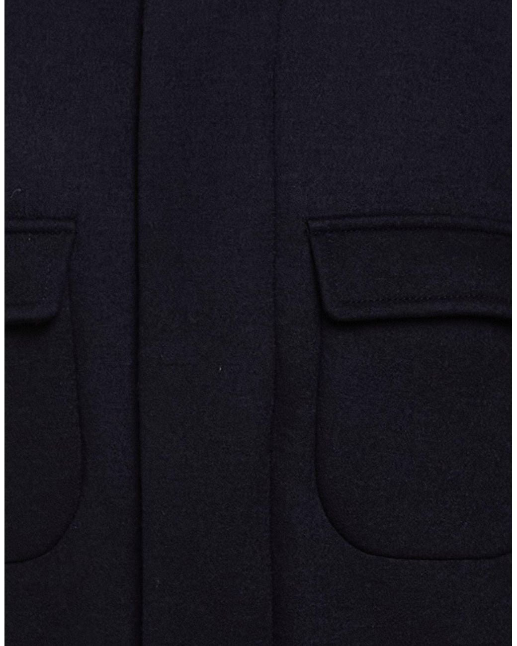 Peuterey Blue Midnight Coat Polyacrylic, Wool, Elastane for men