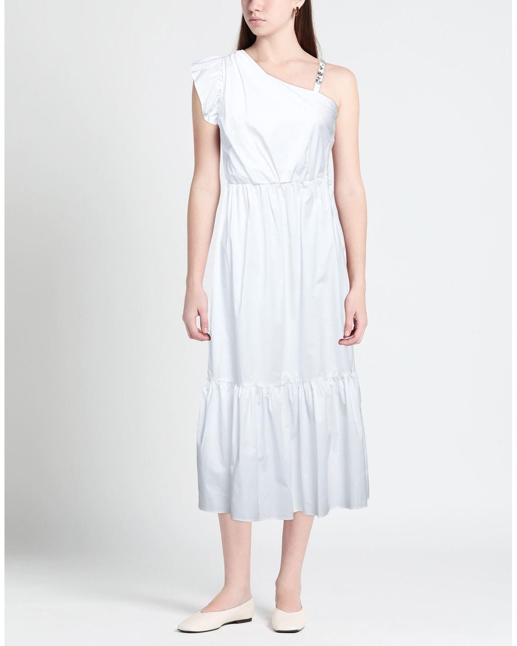 Pinko White Midi Dress