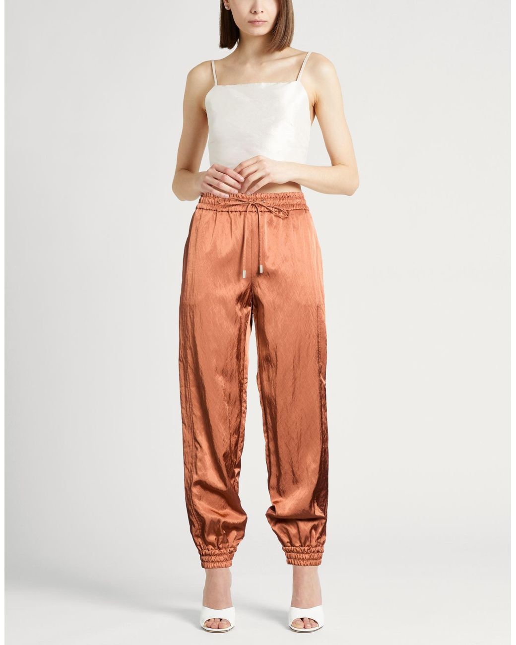 PT Torino Orange Pants Viscose, Polyamide