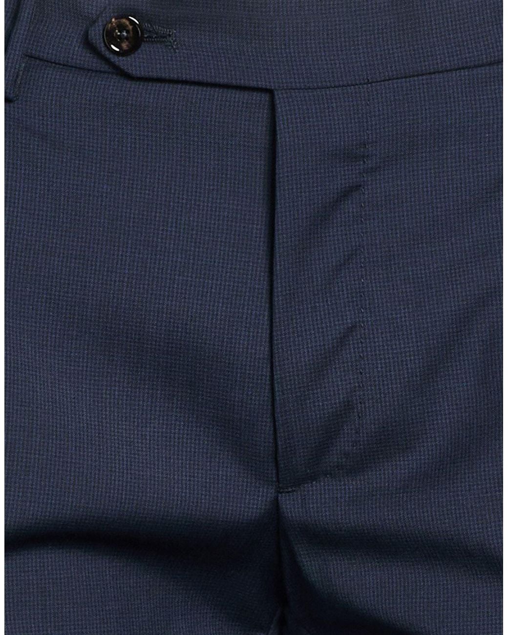 Berwich Blue Pants Virgin Wool for men