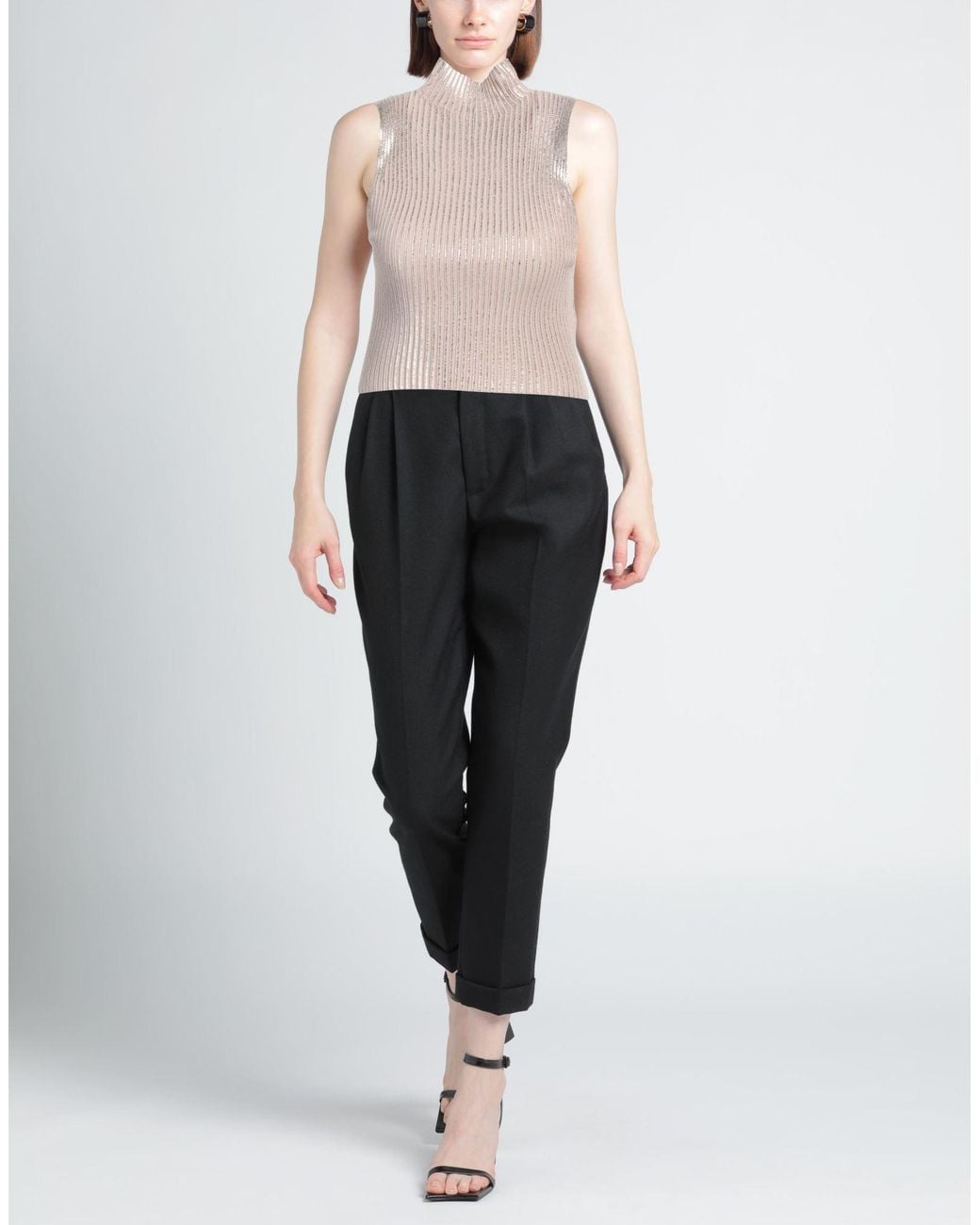 Peserico Natural Turtleneck Viscose, Polyester