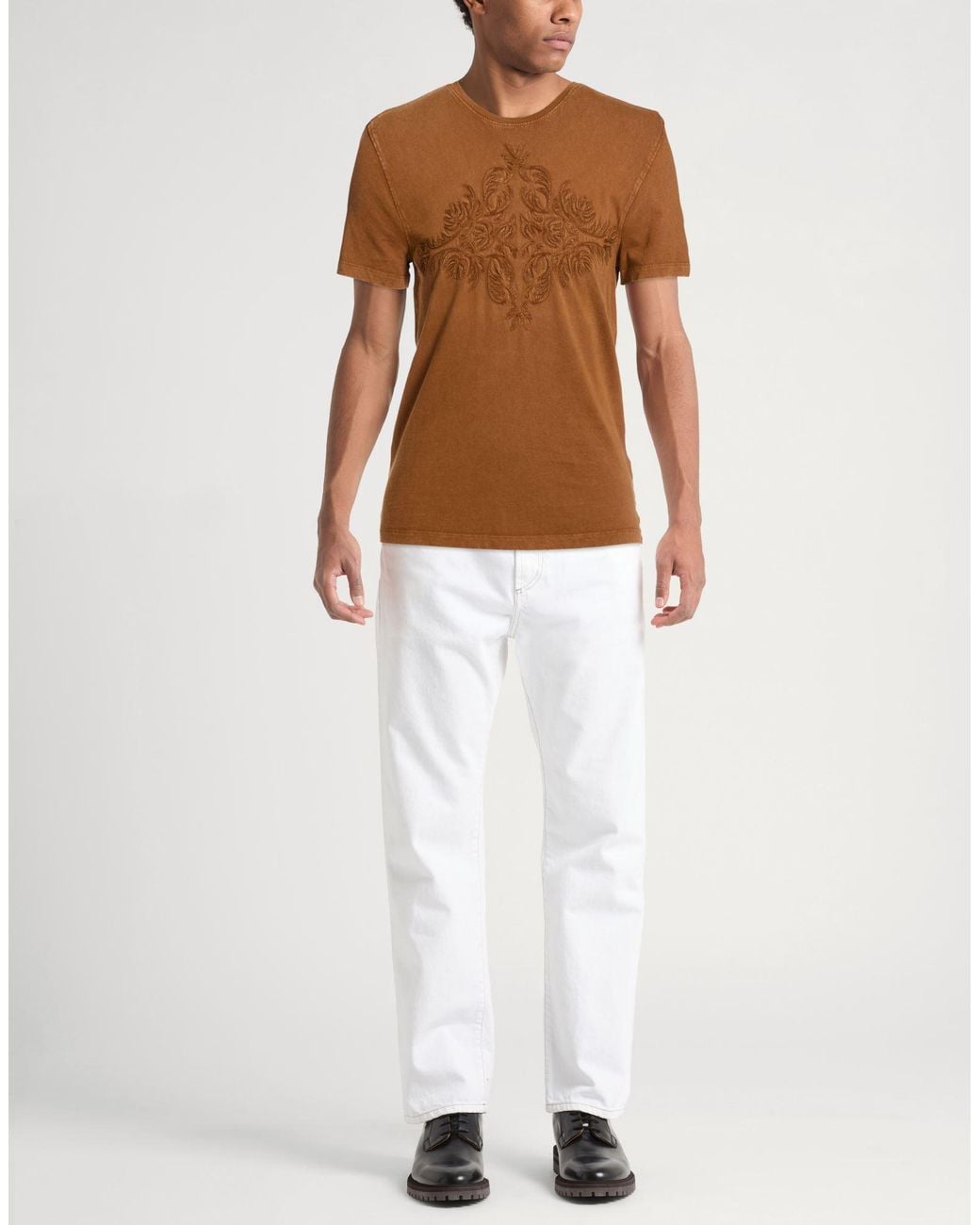 John Varvatos Brown T-Shirt Organic Cotton for men