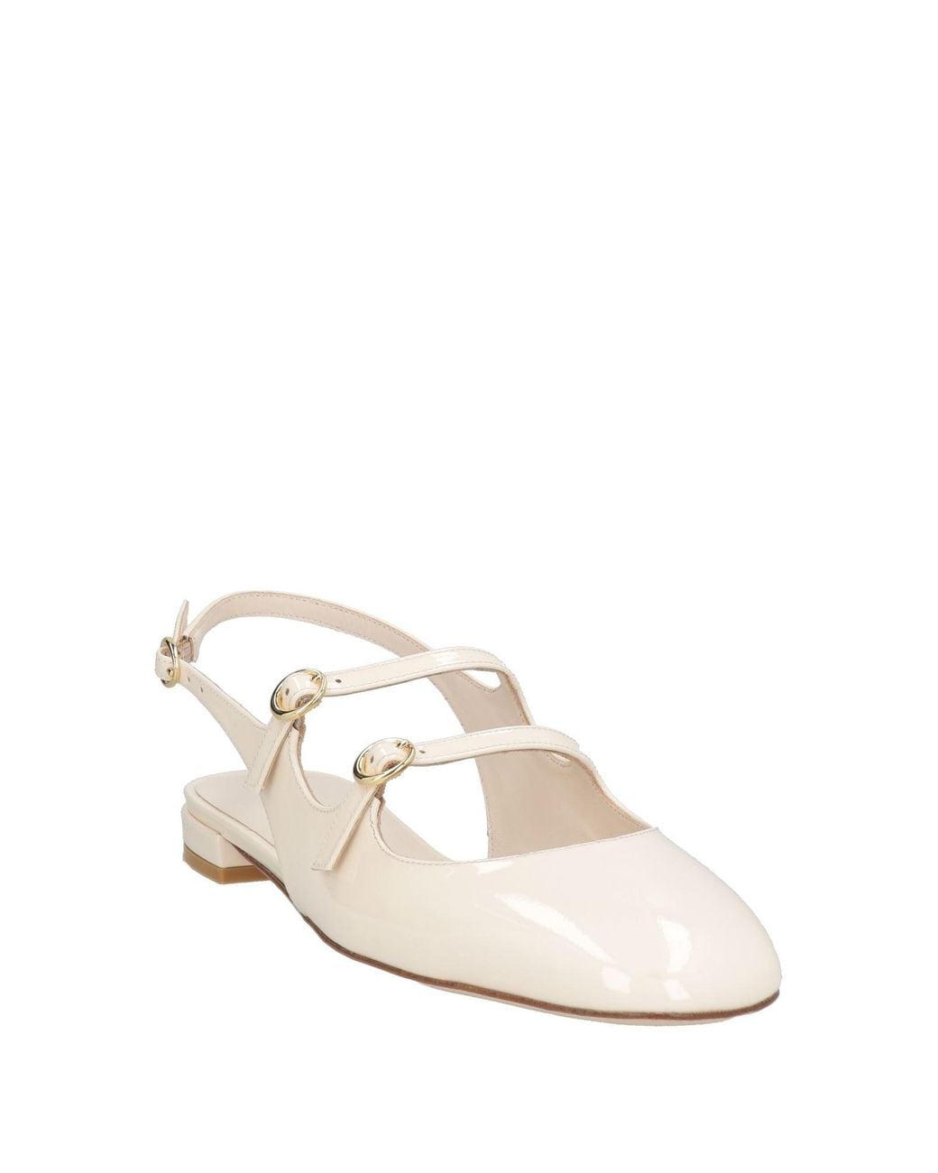 Stuart Weitzman Natural Ivory Ballet Flats Leather