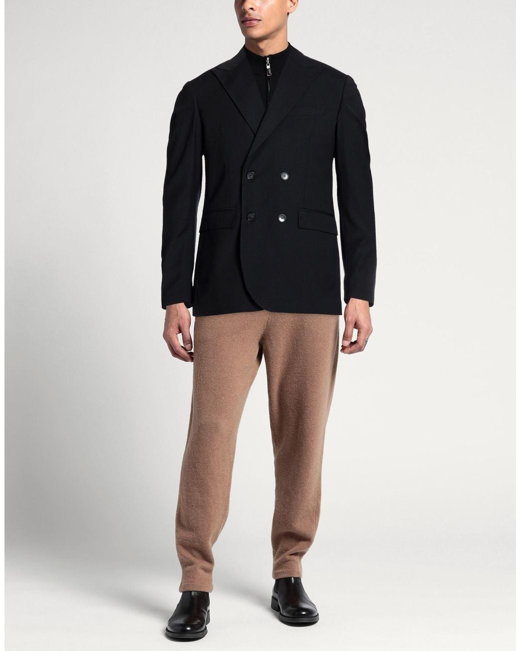 Exte Blue Blazer Polyester, Viscose, Elastane for men