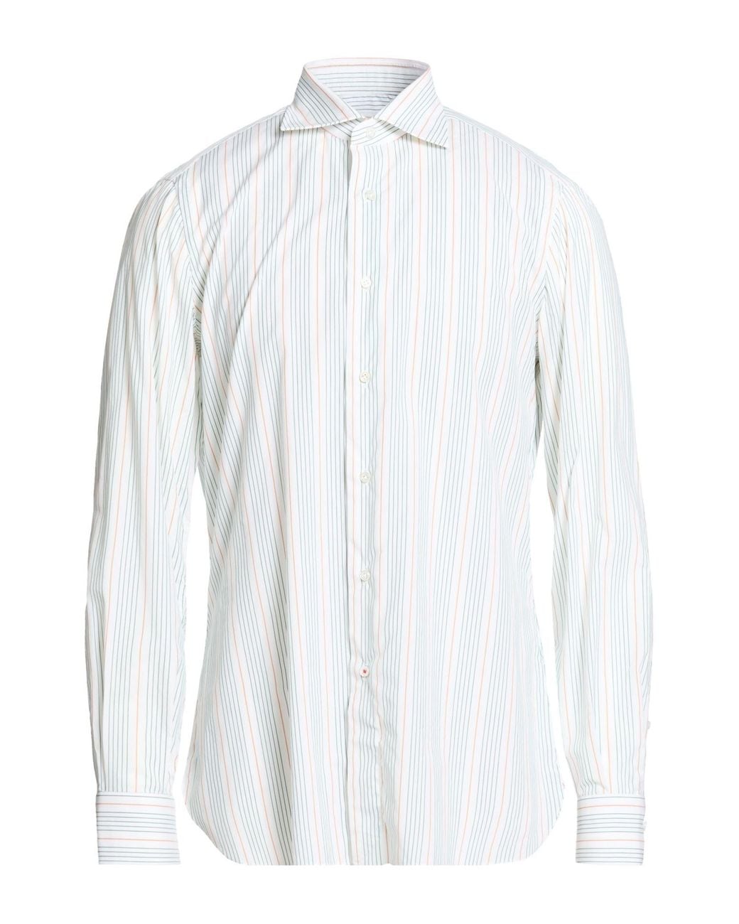 Isaia White Shirt Cotton for men