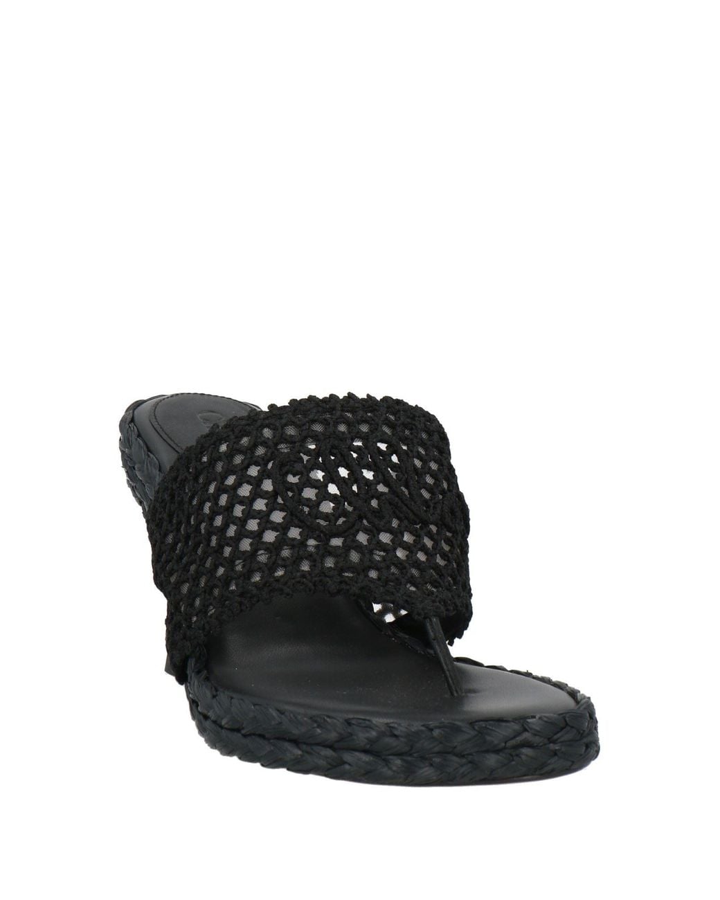 Chloé Black Thong Sandal