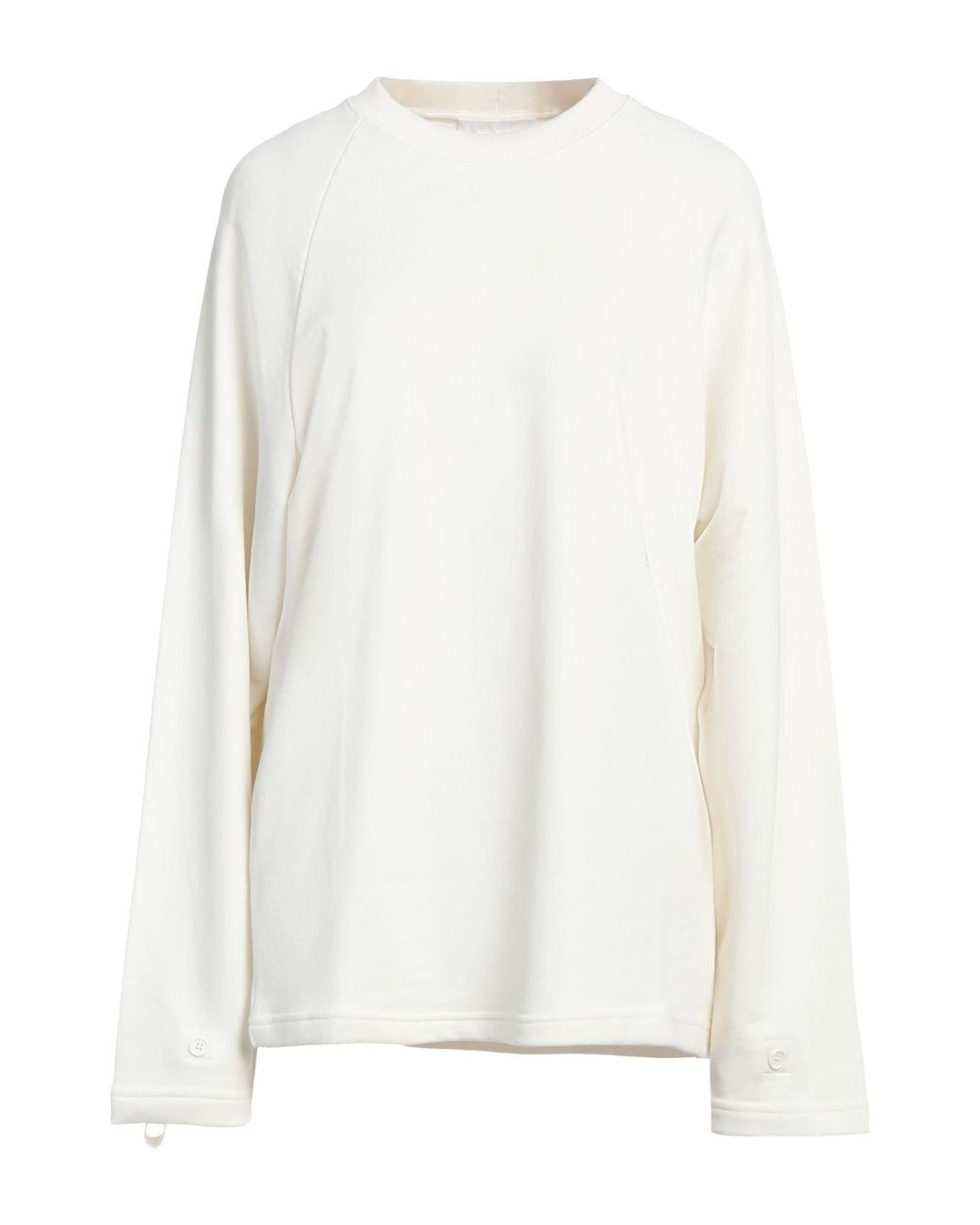 Helmut Lang White Ivory Sweatshirt Cotton