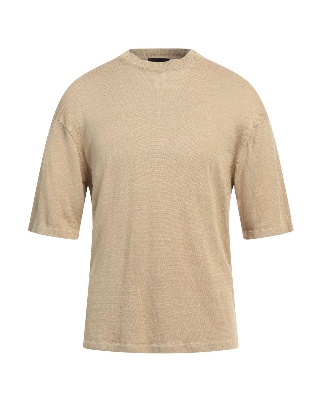Roberto Collina Natural Sand Sweater Linen for men