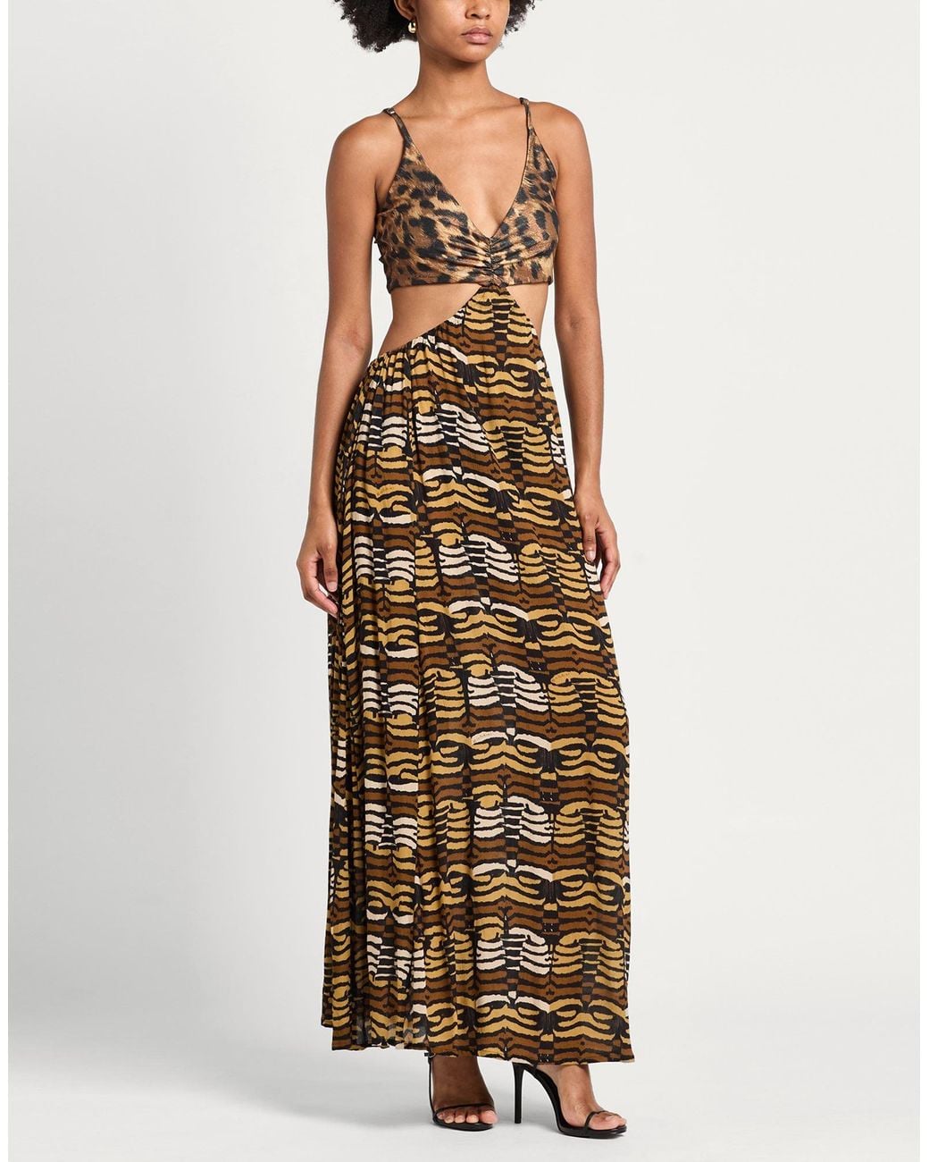 Miss Bikini Metallic Maxi Dress Polyester, Polyamide, Elastane