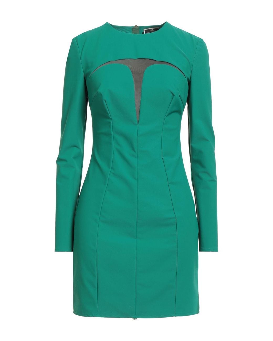 Elisabetta Franchi Green Mini Dress Polyamide, Elastane
