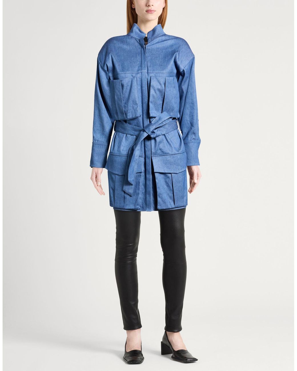 Batakovic Blue Denim Outerwear Linen, Cotton, Elastane