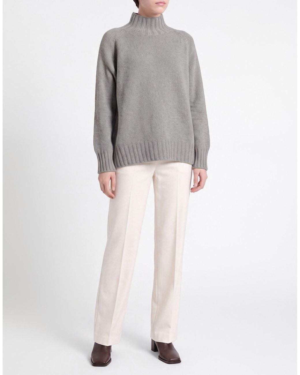 Aragona Gray Turtleneck Cashmere
