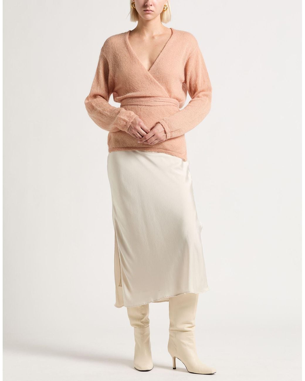 Crossley Pink Blush Wrap Cardigans Mohair Wool, Virgin Wool, Polyester