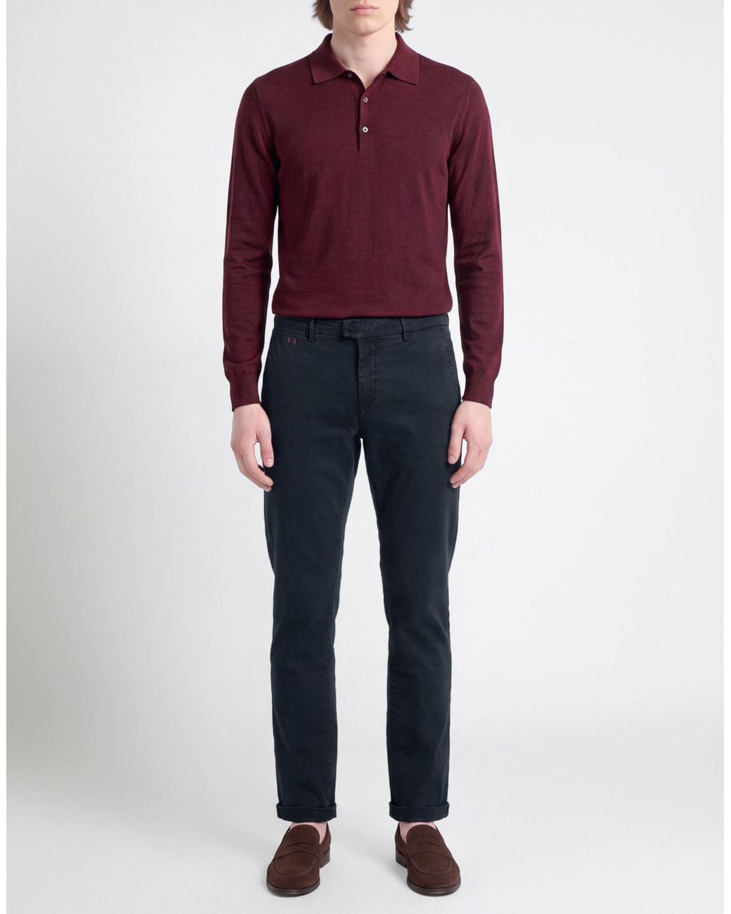 Tramarossa Blue Pants Cotton, Polyester, Elastane for men
