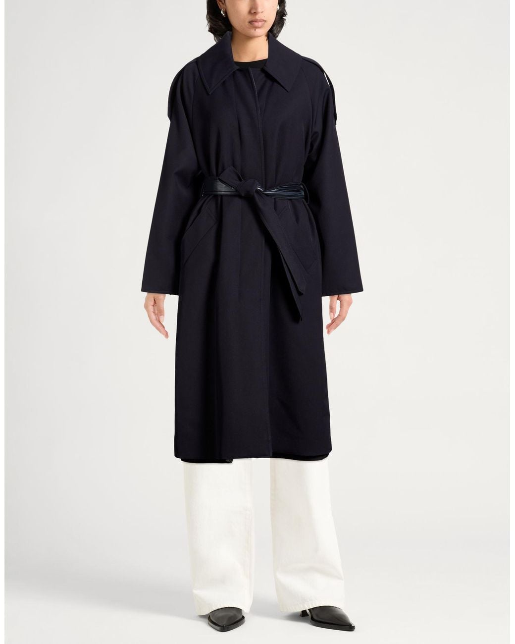 Herno Blue Overcoat & Trench Coat Polyester, Virgin Wool, Polyamide