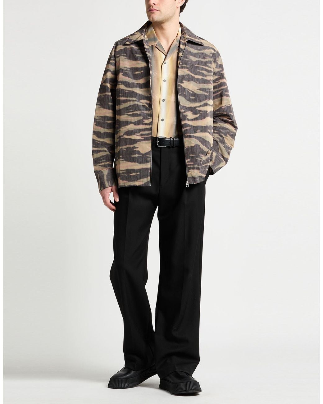 Jil Sander Gray Military Jacket Polyester, Silk for men
