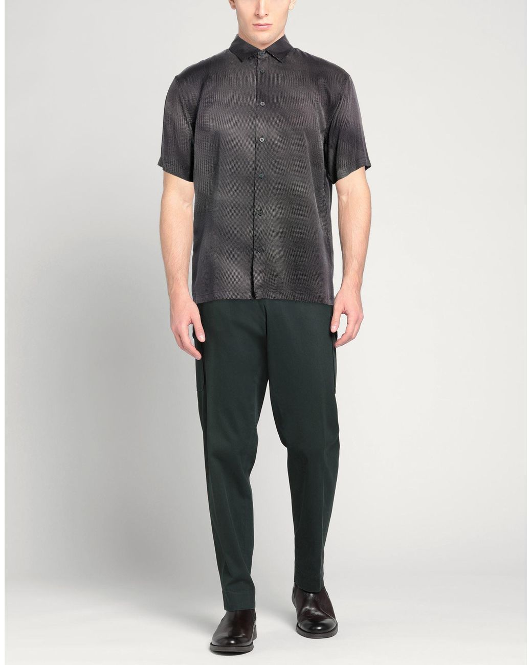 ARMANI EXCHANGE Gray Shirt Viscose for men