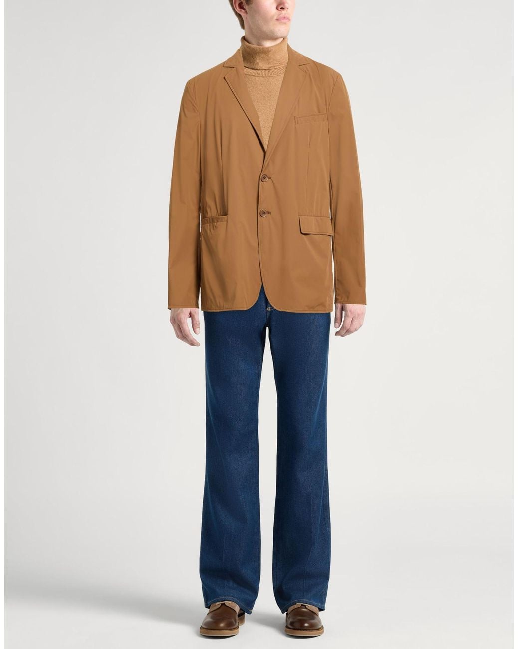 Aspesi Brown Blazer Polyamide, Elastane for men