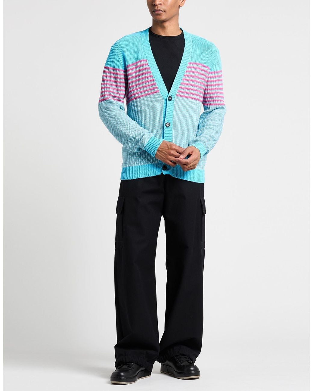 Drumohr Blue Cardigan for men