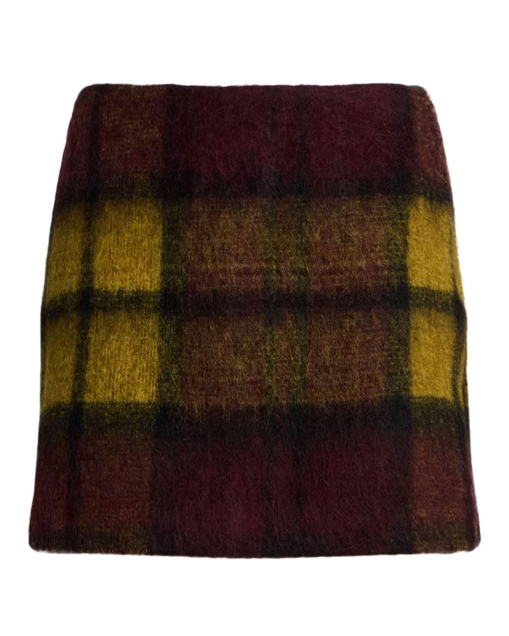 Roberto Collina Purple Mini Skirt Merino Wool, Mohair Wool, Alpaca Wool, Polyamide