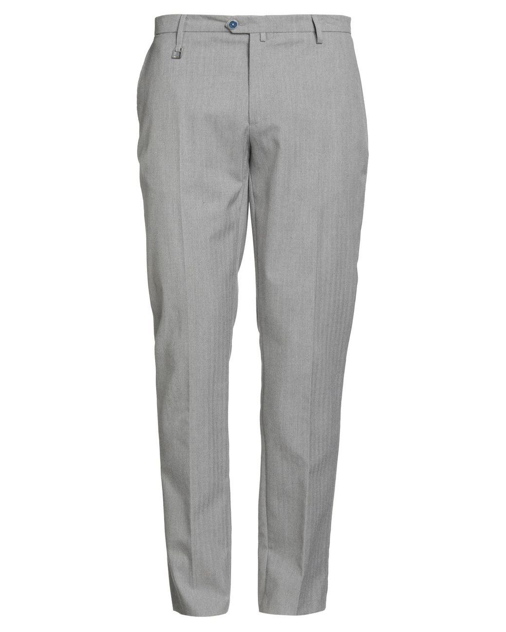 Barbati Gray Pants Polyester, Viscose, Wool, Elastane for men