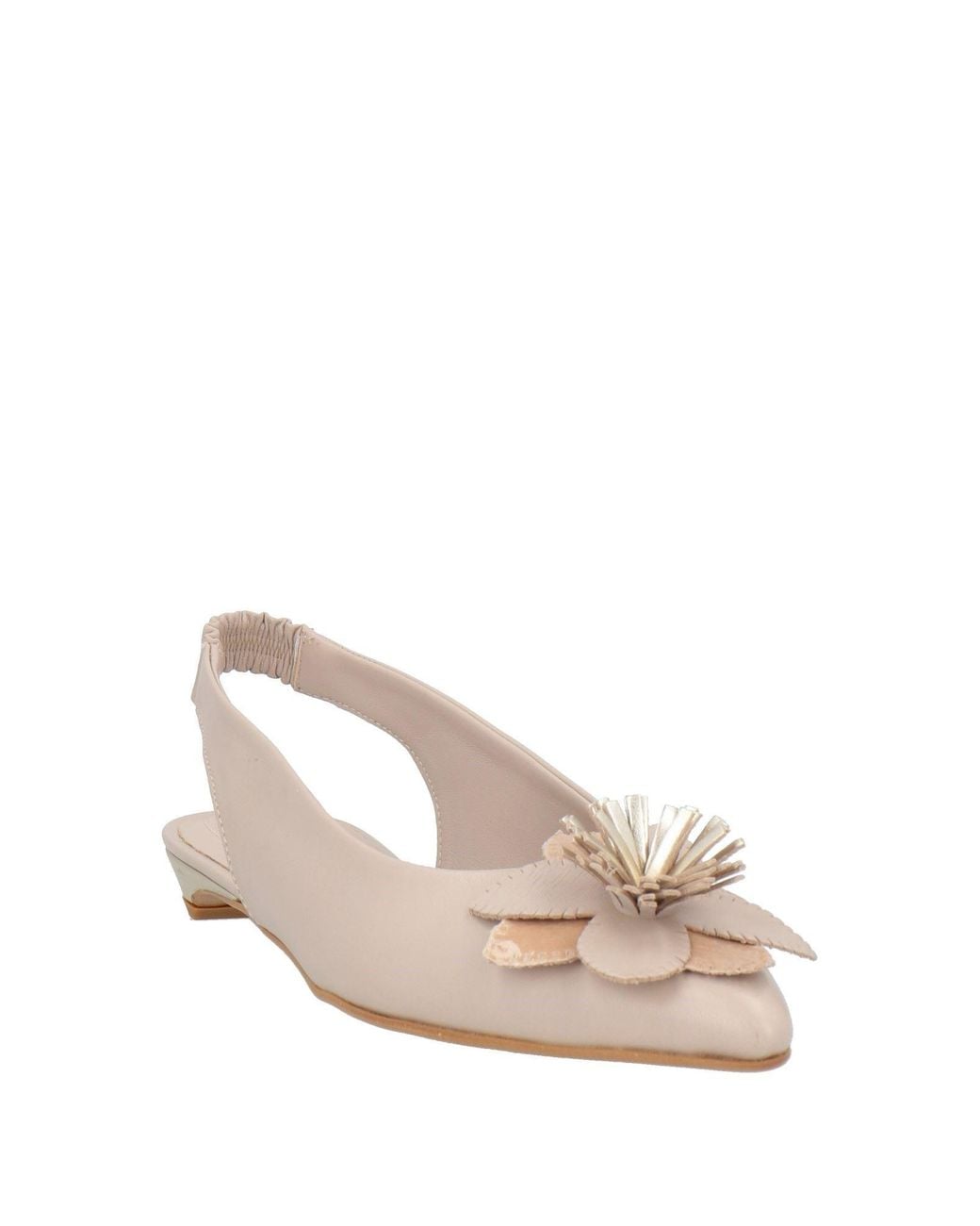 Divine Follie Natural Ballet Flats Leather