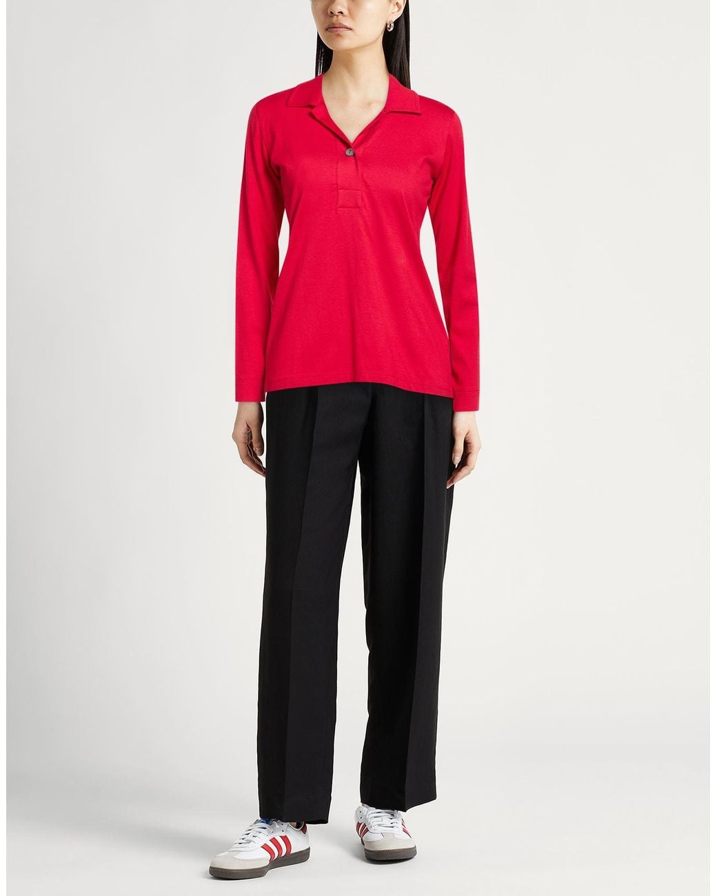 Fedeli Red Polo Shirt Cotton