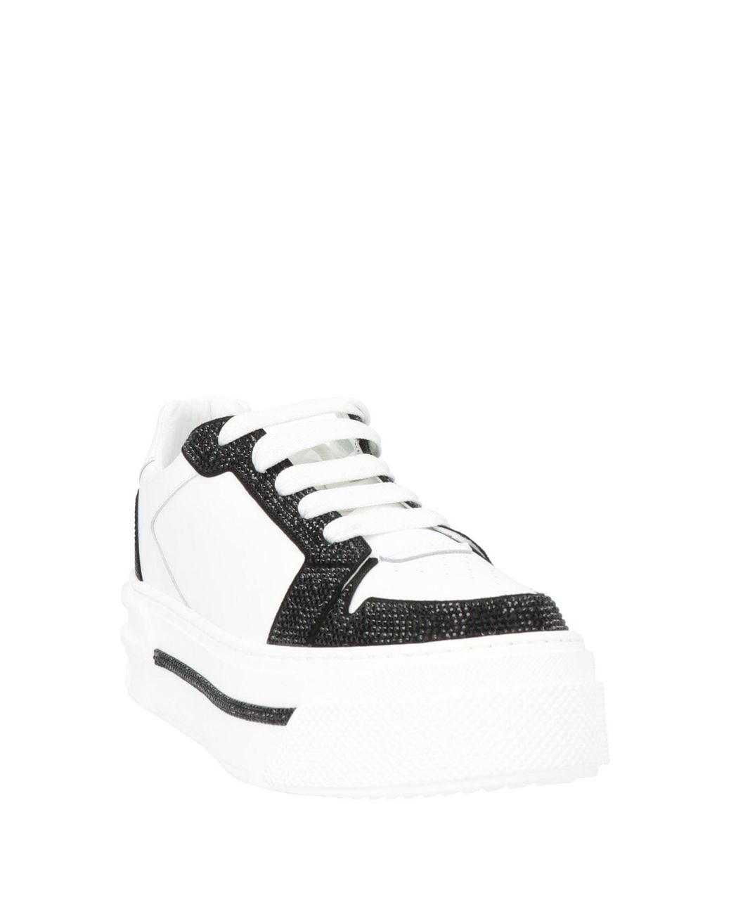 Rene Caovilla White Xtra- Sneaker With Crystals 50